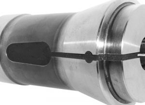 Spannzange Schlitze abgedichtet