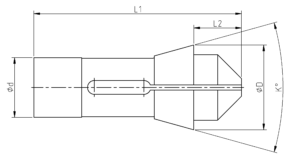 Spannzange mit Vorbau Zeichnung