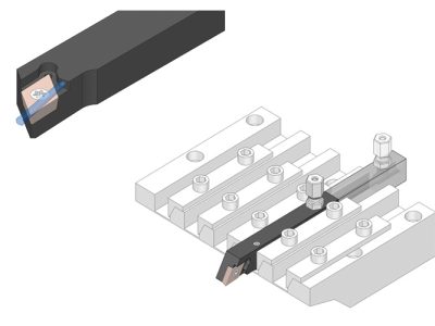 Tool holder for inserts with internal coolant